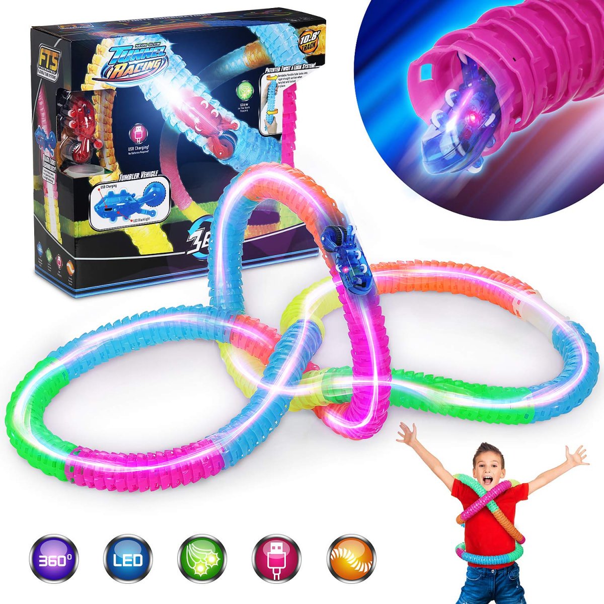CYCLONE TUBES 3D - Csőpálya versenyautóval CYCLONE TUBES 3D - Csőpálya versenyautóval