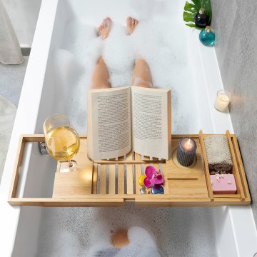 Kihúzható bambusz tálca fürdőkádhoz Trayth InnovaGoods