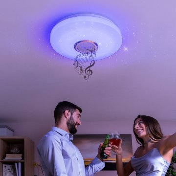 LED mennyezeti lámpa hangszóróval Lumavox InnovaGoods
